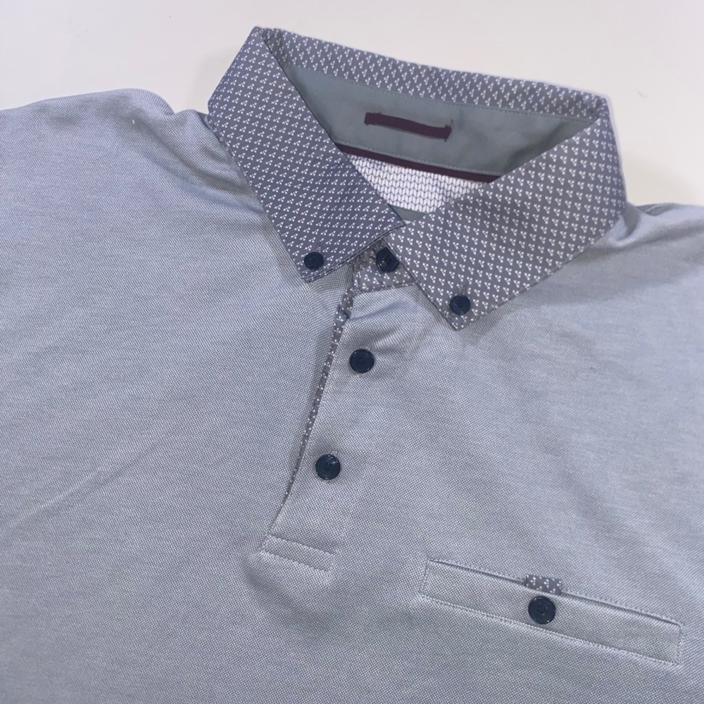 Porter & Ash Mens XL Blue Gray Modal Blend Short Sleeve Polo Shirt L201